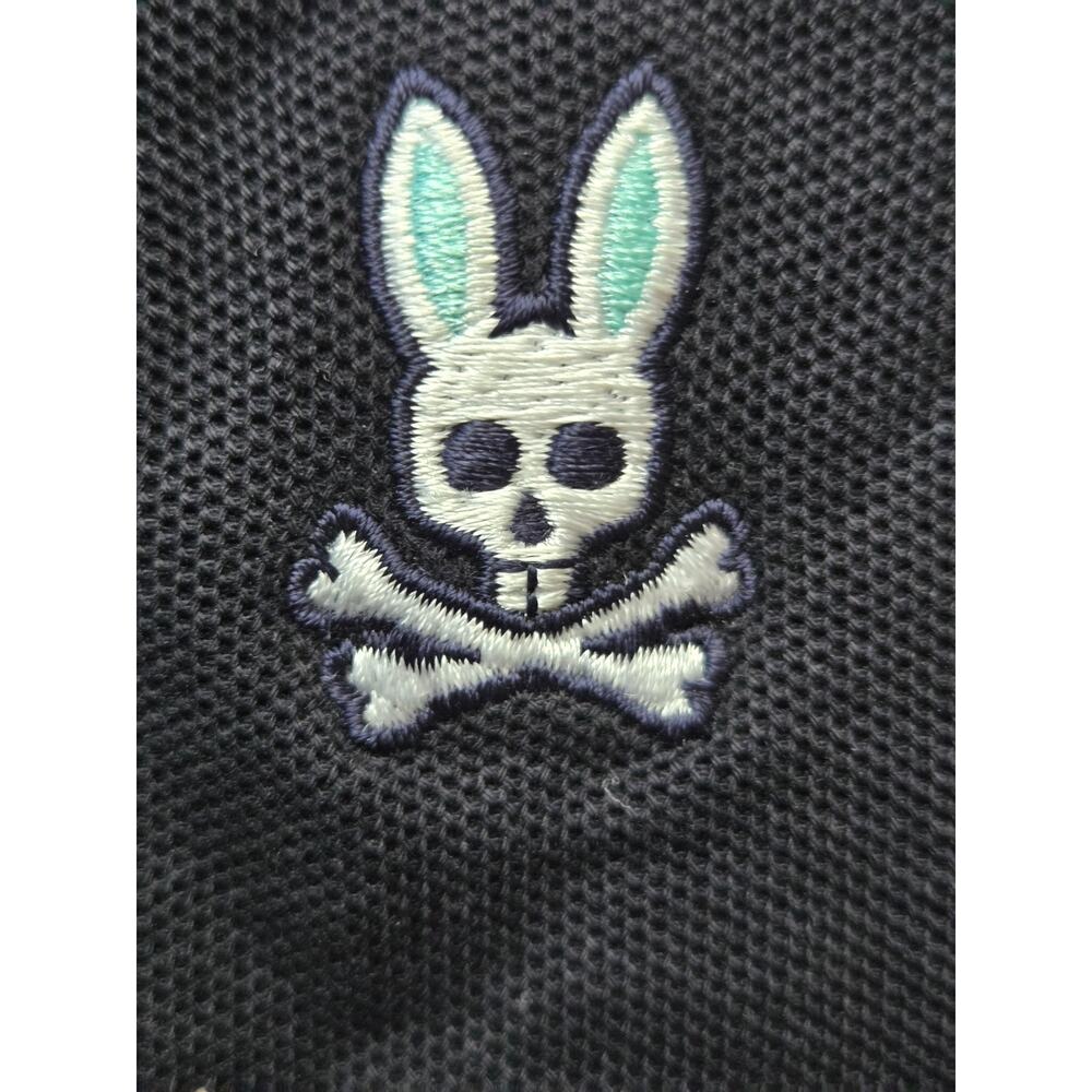 Psycho Bunny Oliver Black Neon Tipped Polo Shirt Mens Size 8(2XL) - Picture 4 of 6